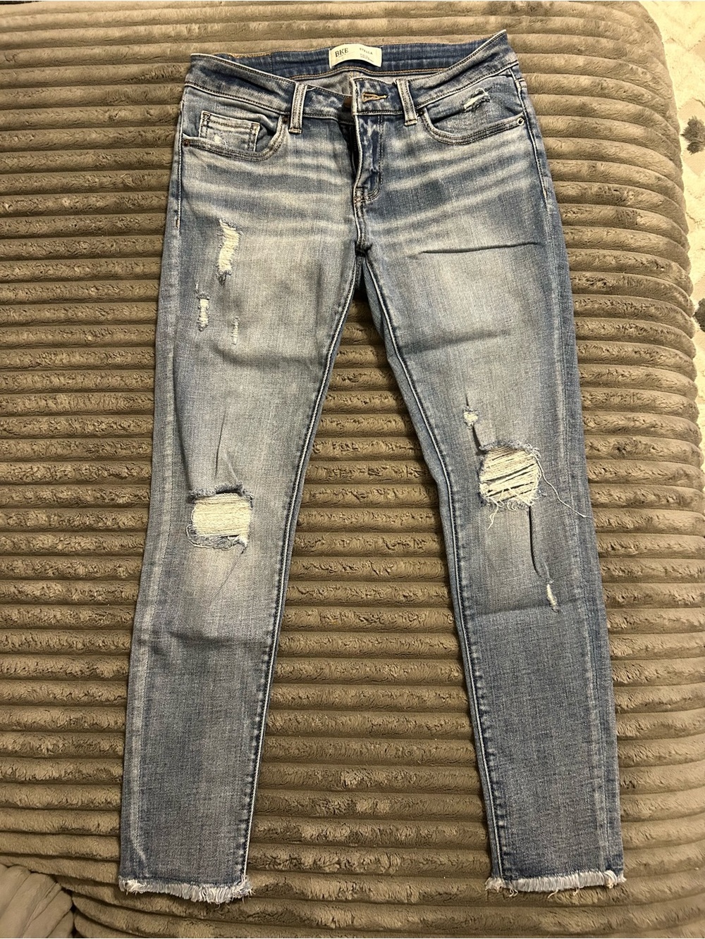 Stella Light Blue Distressed Skinny Jeans